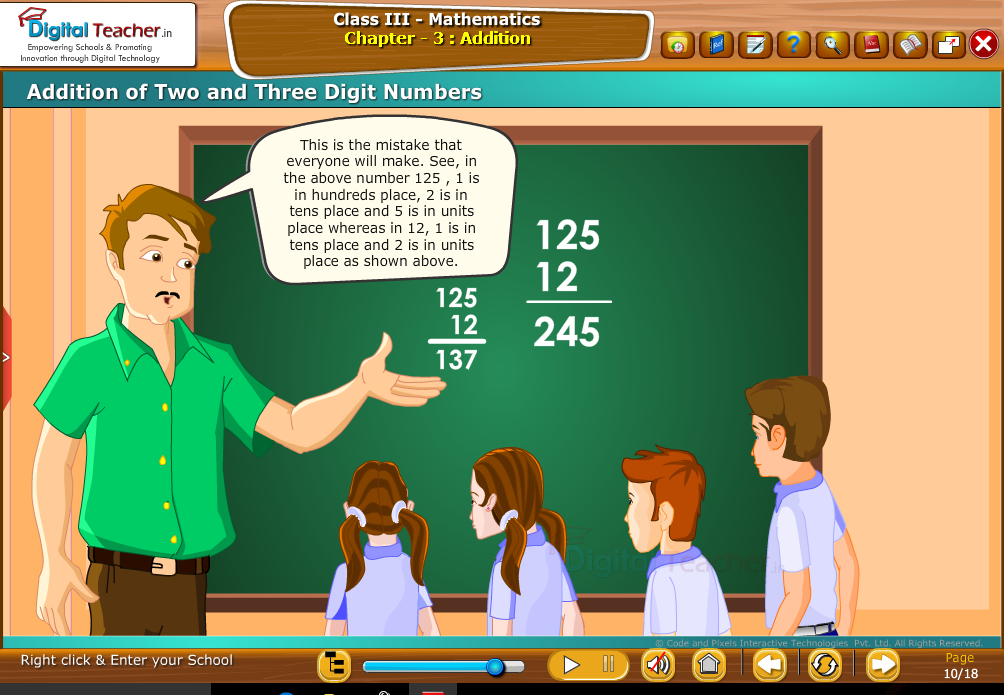 Class 3 Mathematics : Addition of two & three Digit Numbers
