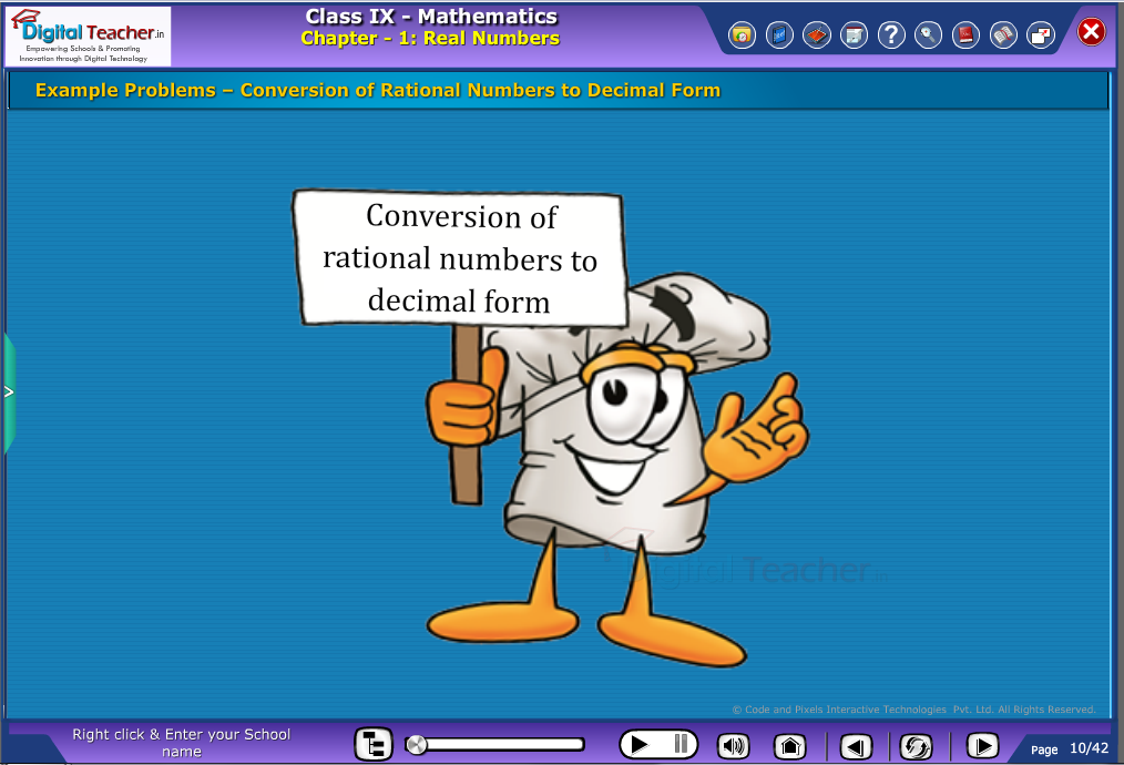 conversion of rational numbers-to-decimal form