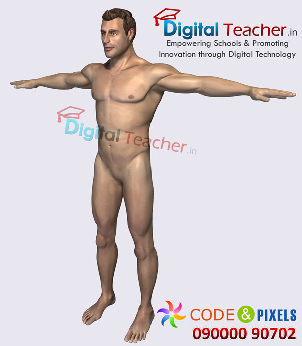Digital teacher smart class on outline structure of human body
