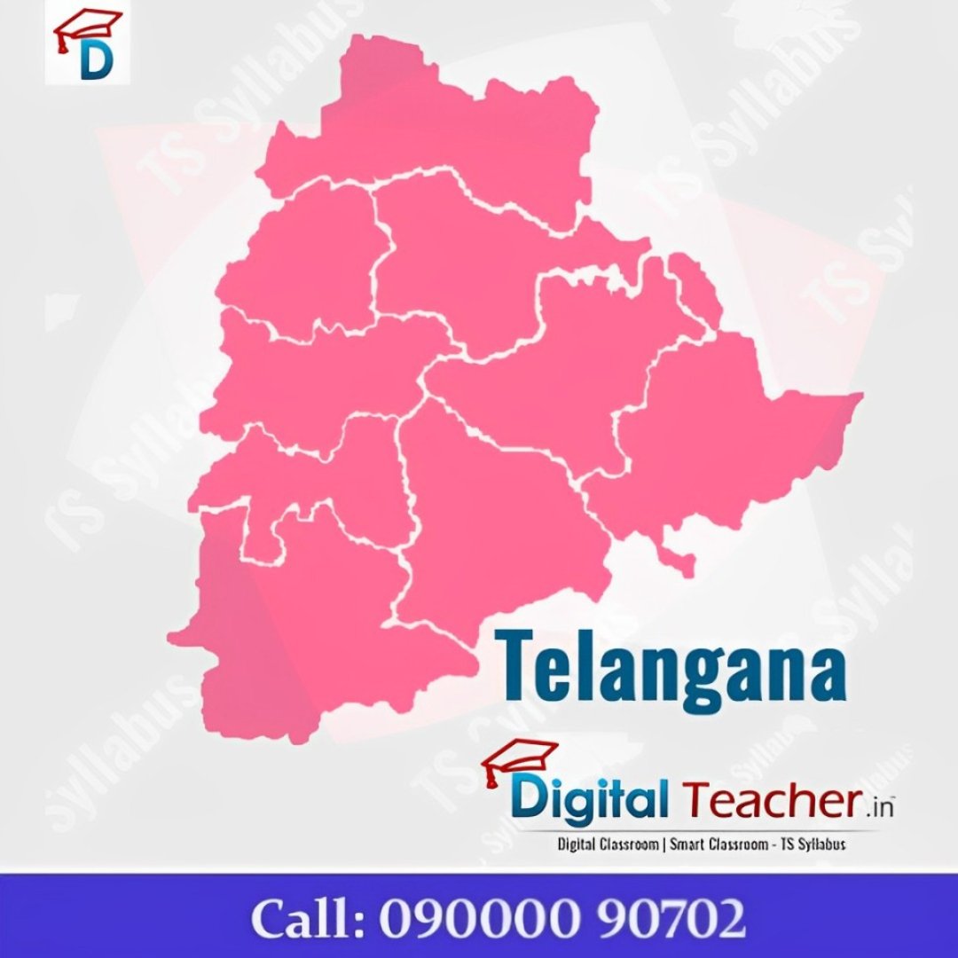 Telangana map graphic with the caption