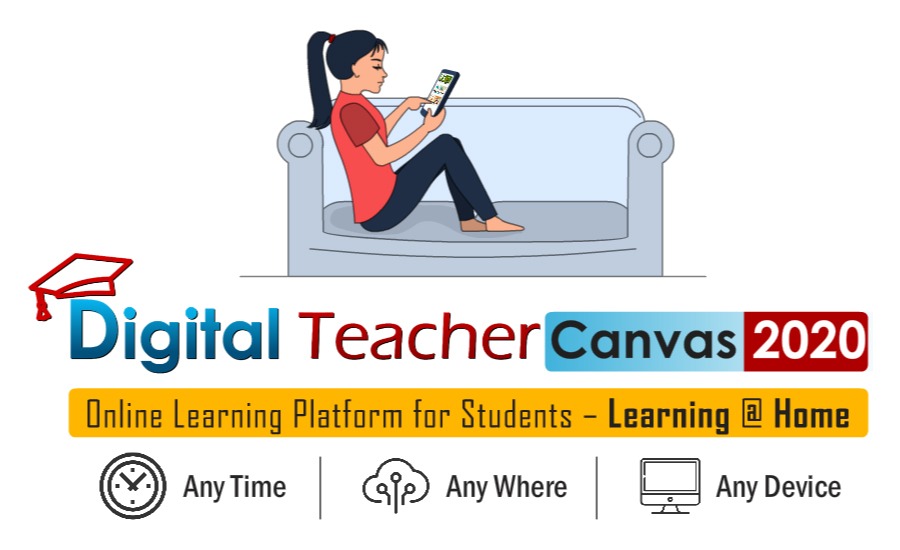 Online learning Platform for Students Digital Teacher Canvas