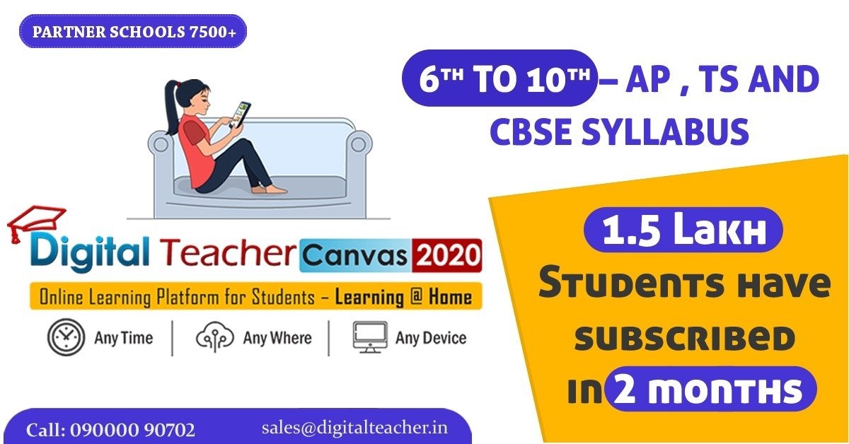 Online learning Platform for Students Digital Teacher Canvas