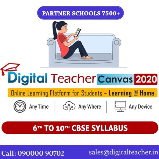 Digital Teacher Canvas Online Learning Platform for School Students