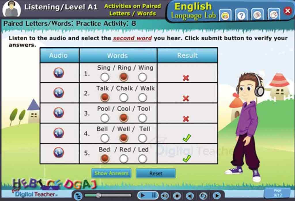 Activities on Paired Letters - Digital Teacher