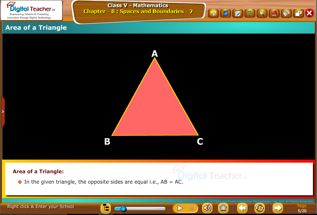 Area of triangle