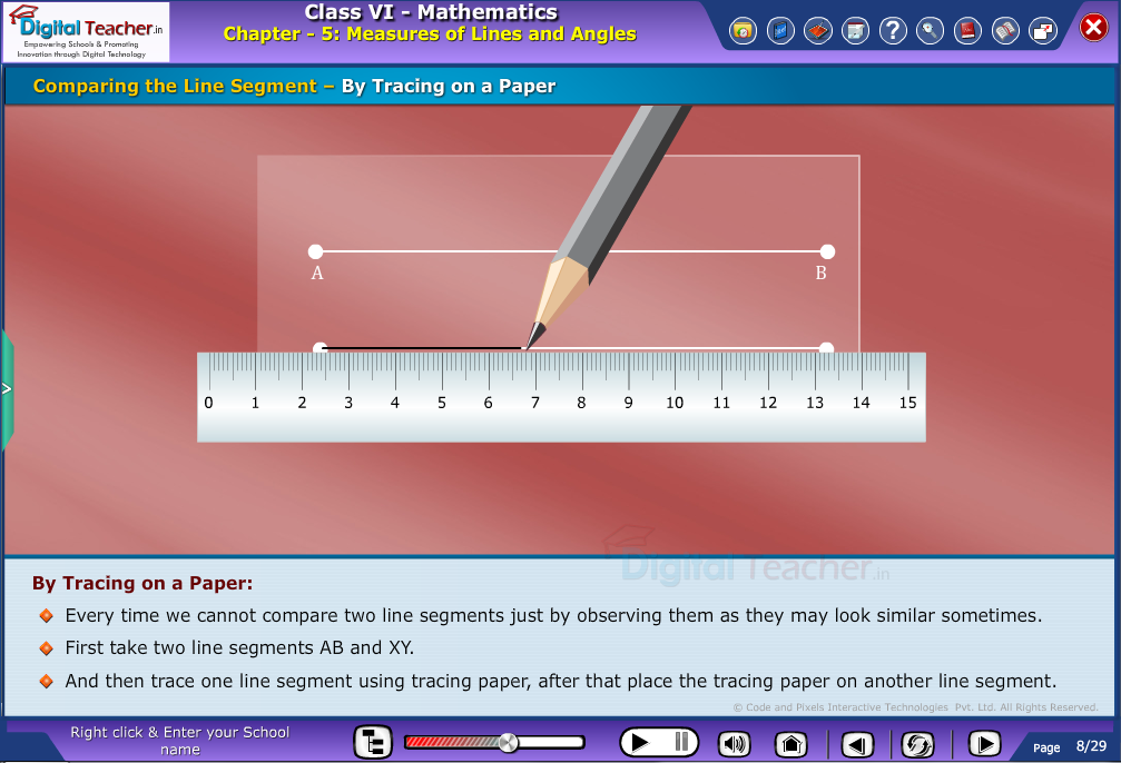 Comparing the line segment