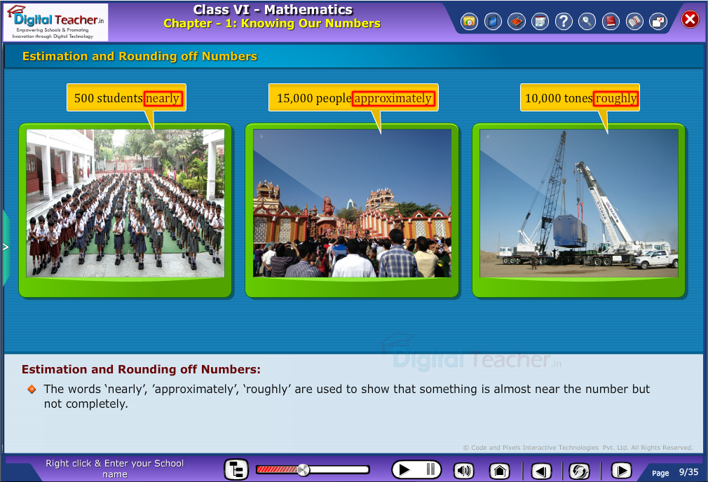 Estimation and Rounding off numbers