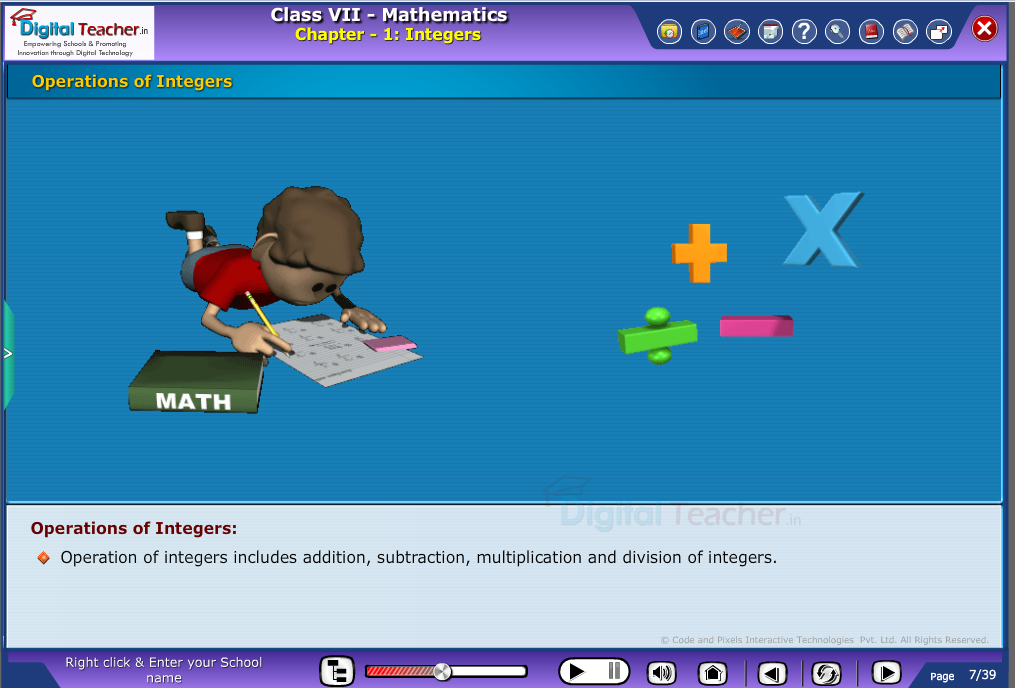 Operations of Integers