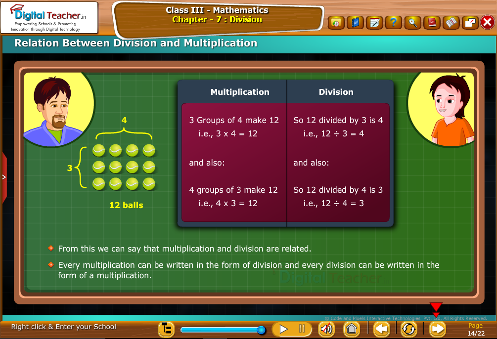 Relation between Division and Multiplcation