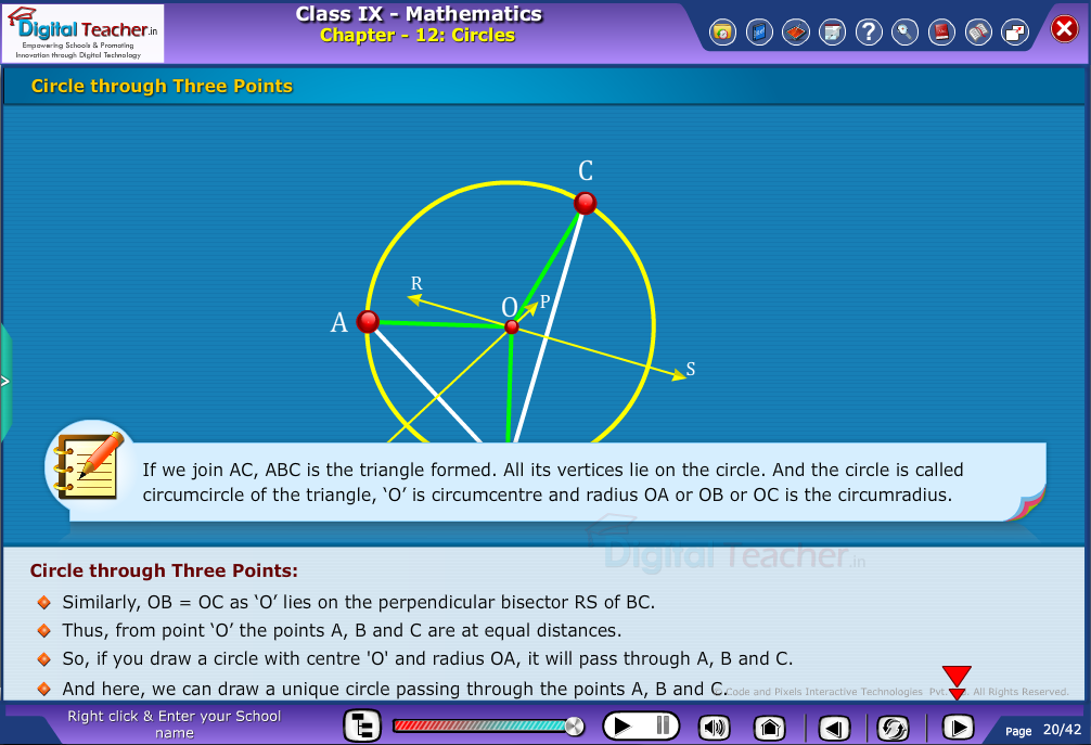 circle through three points