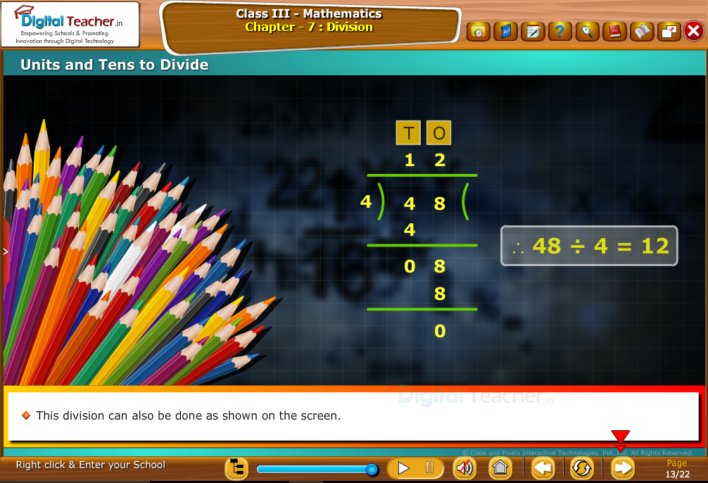 Class 3 Mathematics : Units and Tens to Devide