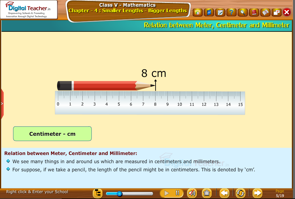 relation between  meter-centimeter-and millimeter