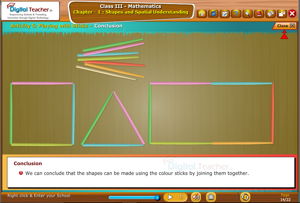 shapes and spatial understanding-playing with the sticks